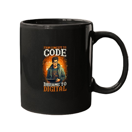 Programming Concept To Code Digital Software Developer Mugs