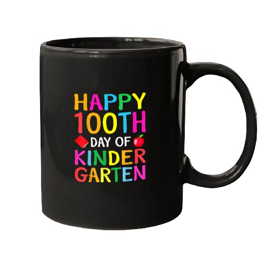 Happy 100th Day of Kindergarten Teacher or Student 12 Mugs