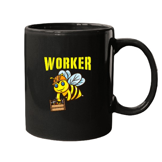 Worker Bee for Bee Lover Beekeeper Mugs