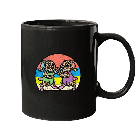 Bunny Wrestling Easter Funny Sport Rabbit Wrestler Spring Mugs