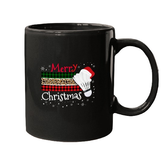 buffalo plaids Leopard Badminton Christmas Kids Men Women Mugs