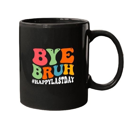 Groovy Bye Bruh Bro Happy Last Day of School Teacher Student 2 Mugs