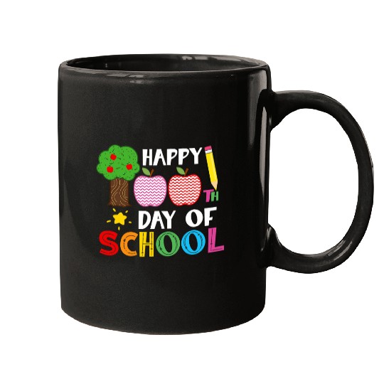 Happy 100th Day of School Kindergarten Teacher Student Gifts 2 Mugs