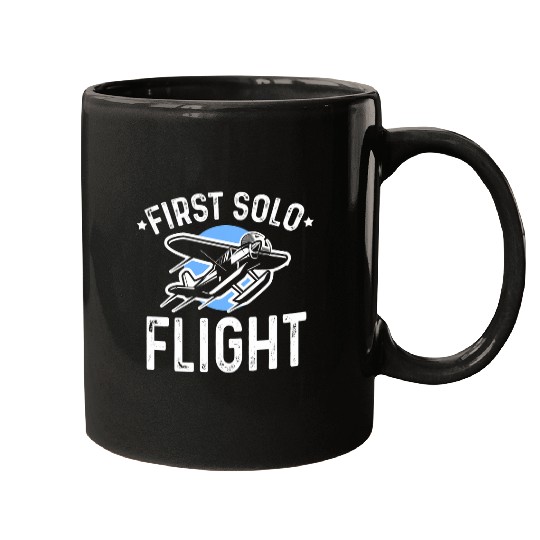 First Solo Flight T New Pilot 1 Mugs