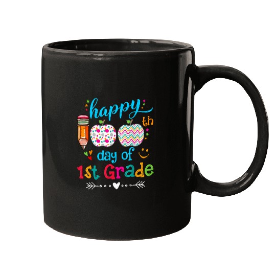 Happy 100th Day of School Kindergarten Teacher or Student 4 Mugs