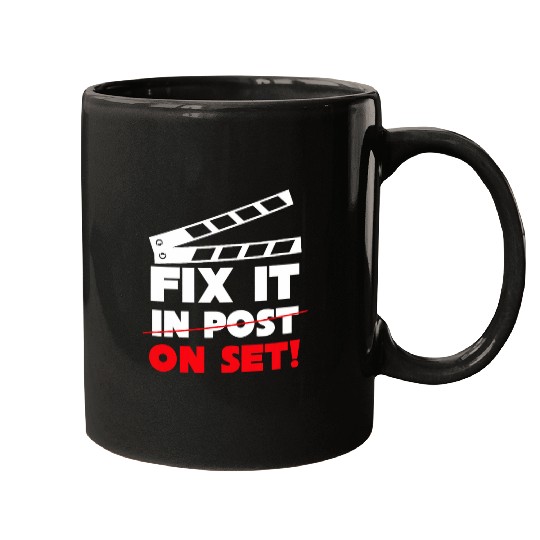 Fix It In Post On Set Screenplay Producer Movie Projector Mugs