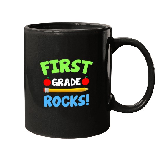 First Grade Rocks Cool 1st Grade Teacher Appreciation Mugs