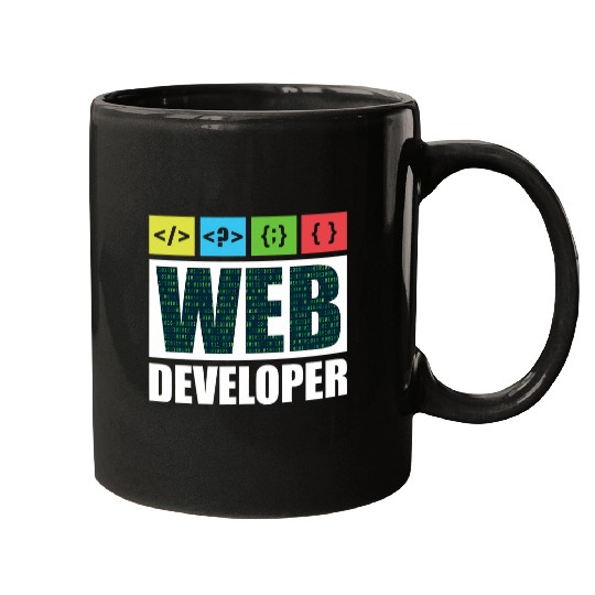 Web Developer Coding Ninja Programmer HTML CSS JavaScript Mugs