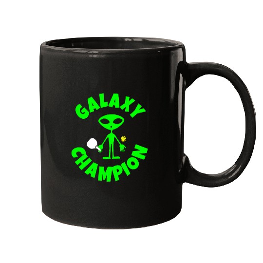 Funny Alien Pickleball Player Mugs