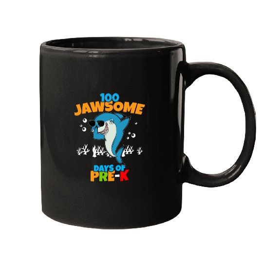 Funny  Shark 100th Day of PreK Jawsome Mugs