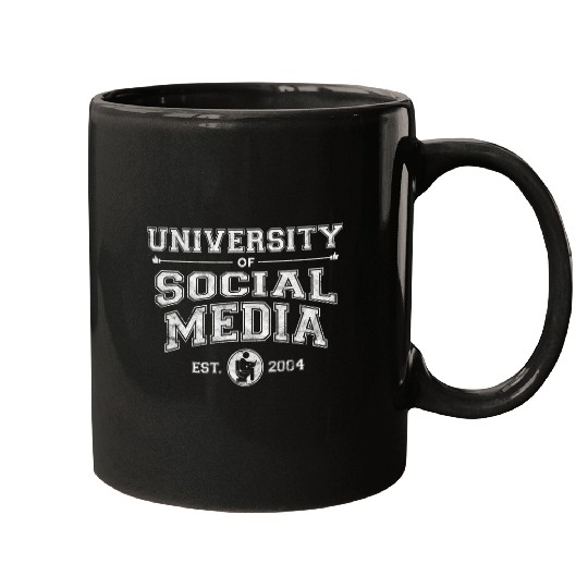 University Of Social Media Ironic Funny College Student Mugs