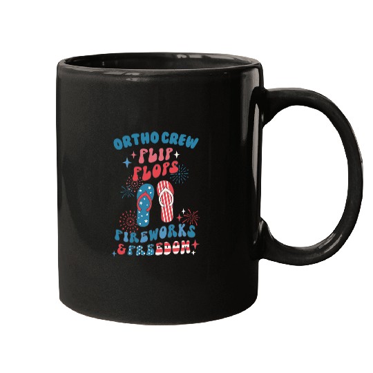 Ortho Crew Orthopedic nurses July 4th Memorial Veterans Day Mugs