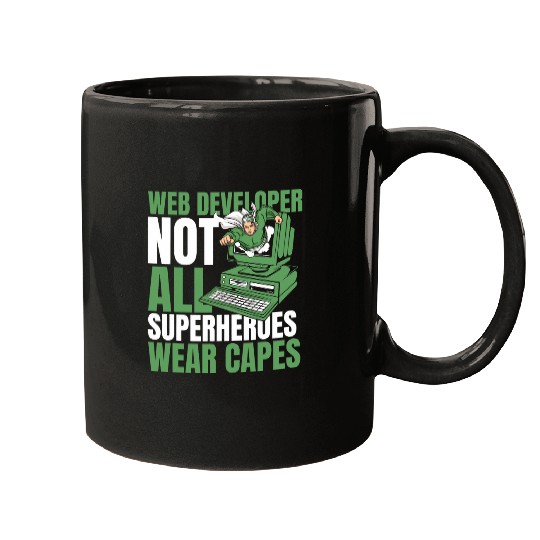 Web Dev Superhero Coding Websites Programmer Web Developer Mugs