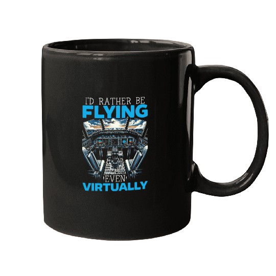 Flight Simulator Aviation Console Pilot Flight Simulation 4 Mugs