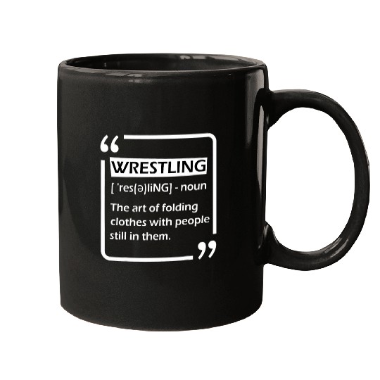 Funny Definition Wrestling Wrestler Men Women Kids Sports Mugs