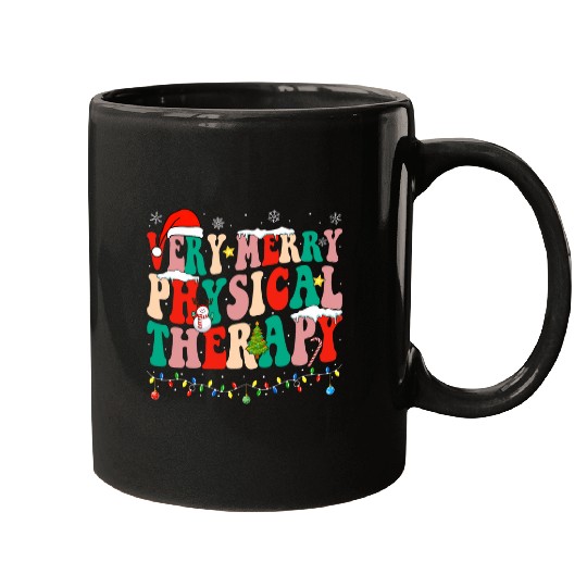 Very Merry Physical Therapy Christmas Physical Therapist PT Mugs