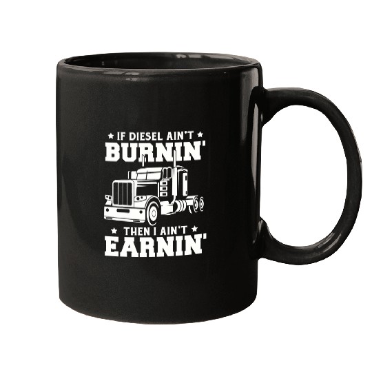 Trucker Men Women Big Rig Trucking Truckin Road Lorry 4 Mugs