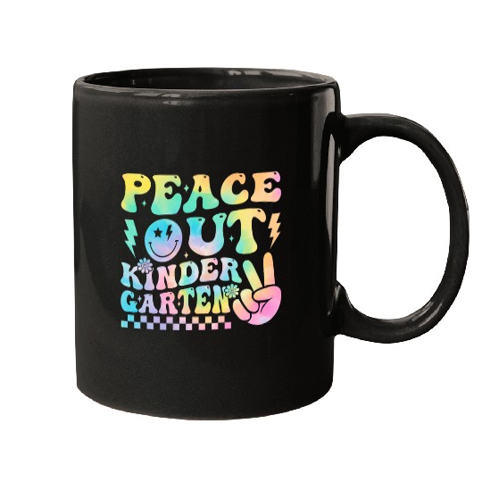peace out kindergarten last day of school teacher girl boy Mugs