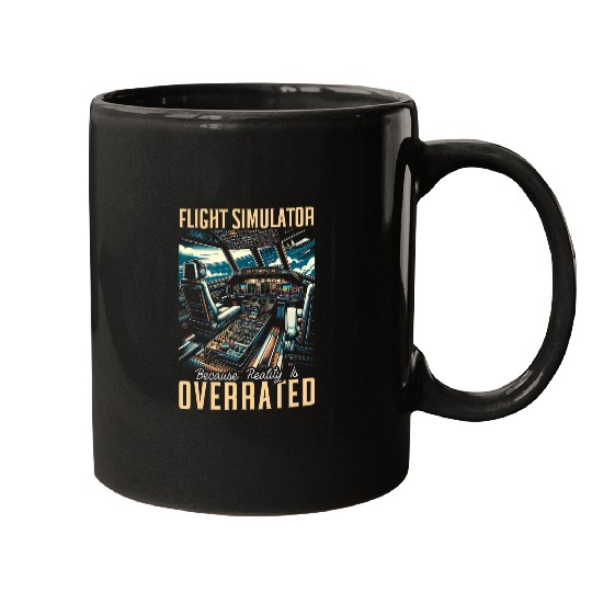 Flight Simulator Aviation Console Pilot Flight Simulation 5 Mugs
