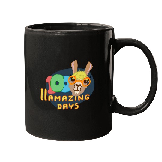 Llamazing 100 Days of School Funny Llama Teacher Student Mugs