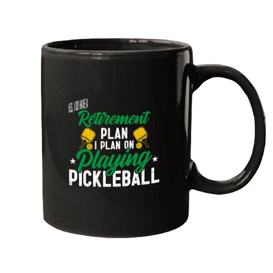 I Plan On Playing Pickleball Funny Player Paddle Graphic Mugs