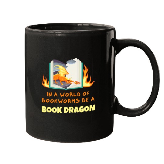 Book Dragon Design Librarian Book Lovers 1 Mugs