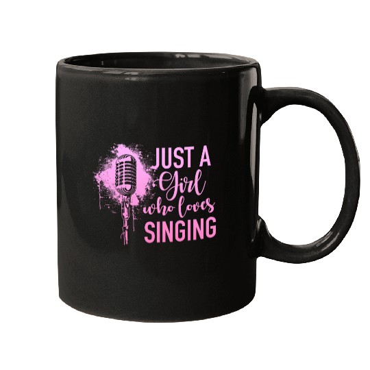 Singer vintages Microphone Flowers Singing Girl Choir Opera Mugs