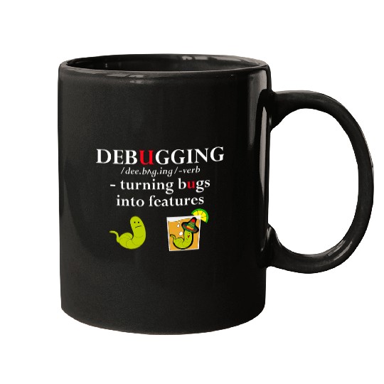 Funny Debugging Definition Programmer Software Developer BL Mugs