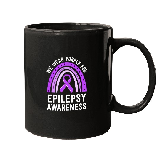 We Wear Purple Epilepsy Awareness Matching Family Epileptic Mugs