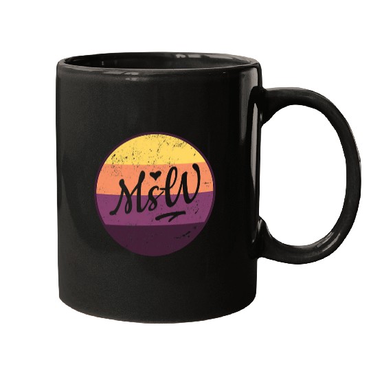 Sunset MSW Social Worker Mugs