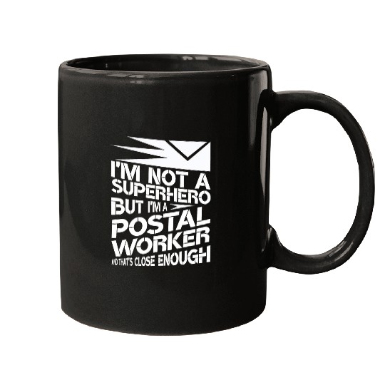 Superhero Postal Worker Mugs