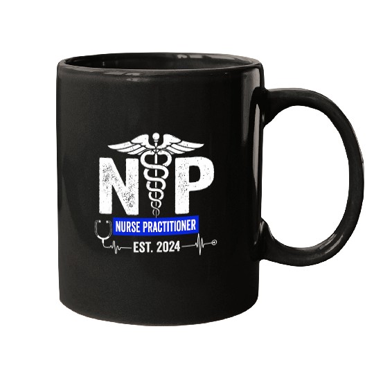 nurses Practitioner Est 2024 Gift Graduation Grad Students Mugs