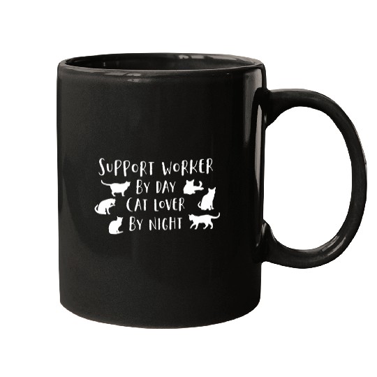Support Worker Cat Lover Mugs