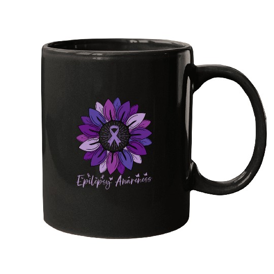 Sunflower Epilepsy Awareness Month Mugs