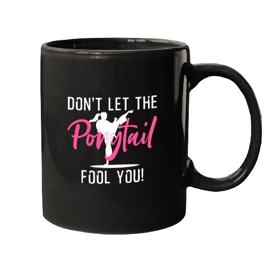 Funny Girl Karate Design Kids Women Kickboxing Black Belt 6 Mugs