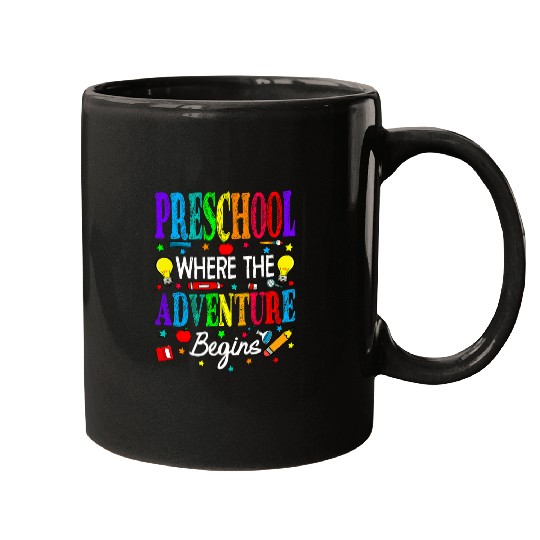 Preschool Where The Adventure Begins Back To School Mugs