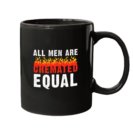 Funny Funeral Director Gift Mortician All Men Cremated Equal 3 Mugs