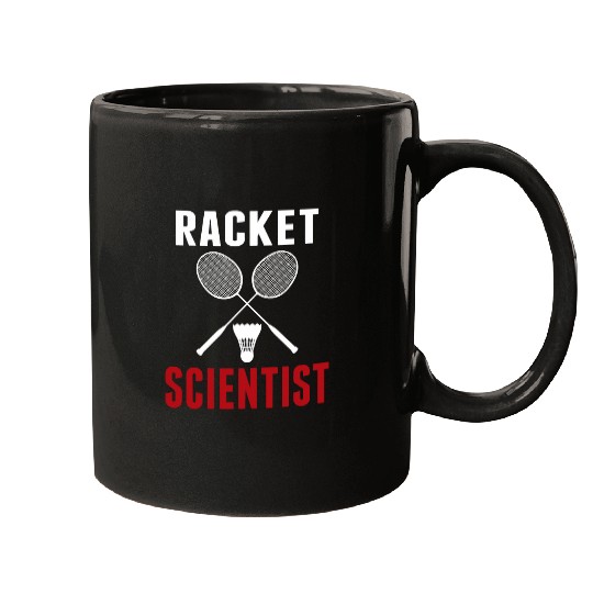 Racket Scientist Funny Badminton Mom Dad Mugs
