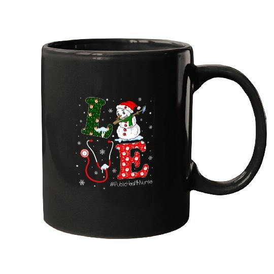 Love Public Health nurses Life nurses Christmas Santa Reindeer Mugs