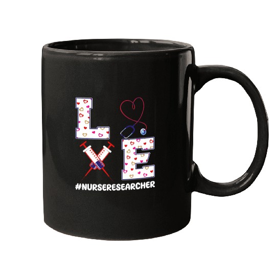 nurses Researcher Valentines Day Outfit Nursing Research Mugs