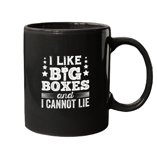 I Like Big Boxes And I Cannot Lie Mailbox Postal Carrier Mugs