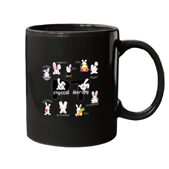 Physical Therapist Easter Bunny Rabbit PT Therapist Mugs