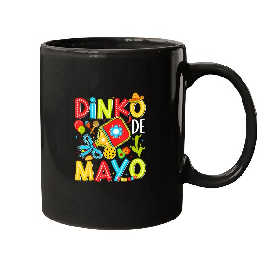 Dinko De Mayo Pickleball Mexican Fiesta Cinco De Mayo Party Mugs