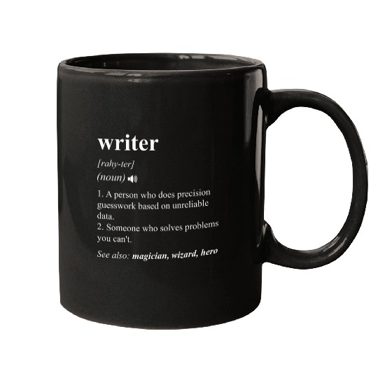 Writer Funny Dictionary Definition Mugs