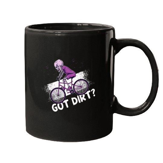 Dirt Cycling Bmx Skeletal Mountain Funny Biker Racer Mugs