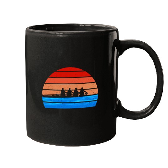 Crew Boat Rowing Boat Sculling Lovers Rower Row Team 4 Mugs