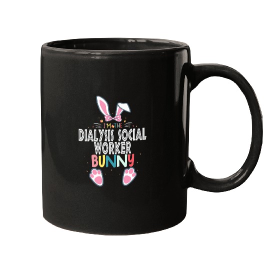 Im The Dialysis Social Worker Bunny Easter Day Rabbit Mugs