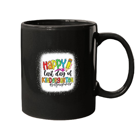 happy last day of kindergarten teacher student hello summer Mugs