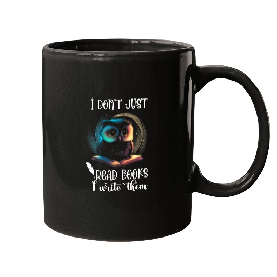 Writer Owl I Dont Read Books Reading Novel Typewriter Mugs