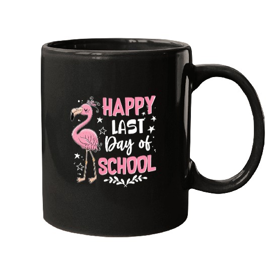 Happy Last Day Of School Flamingo Student Teacher Mugs